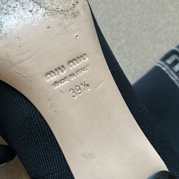 Designer MIU MIU Ankle Sock Boots - Size 8.5/9 - Picture 4 of 7